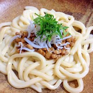 ぱぱっと！納豆しらすうどん